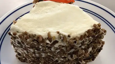 Carrot cake with cream cheese icing